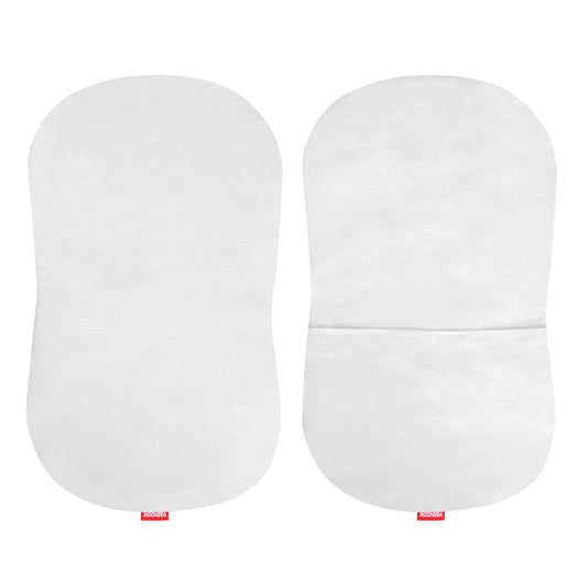 Bassinet Sheet- 100% Cotton Flannel, Soft, Breathable, 30" x 18", White