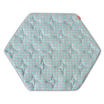 Hexagon Playpen Mat- Thick, 55''x47'', Flower Pattern