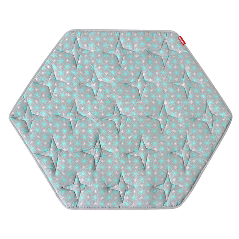 Hexagon Playpen Mat- Thick, 55''x47'', Flower Pattern