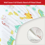 Crib Sheets - Fit For Standard Crib, Microfiber, Dinosaur