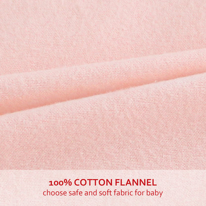 Bassinet Sheet- 100% Cotton Flannel, Soft, Breathable, 30" x 18", Pink