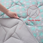 Hexagon Playpen Mat- Thick, 55''x47'', Flower Pattern