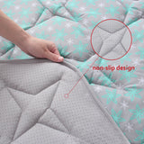 Hexagon Playpen Mat- Thick, 55''x47'', Flower Pattern