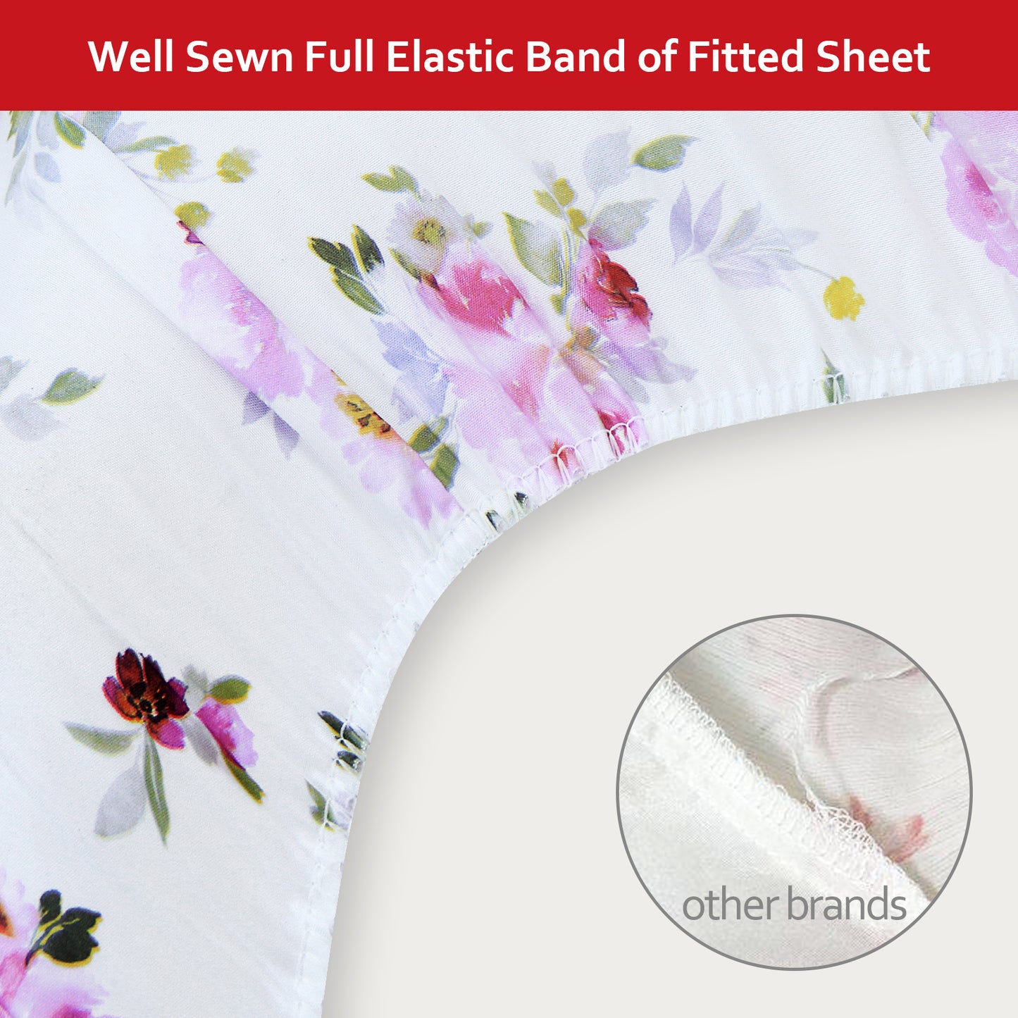 Crib Sheets - Fit For Standard Crib, Microfiber, Sheer Lilac Floral Pattern