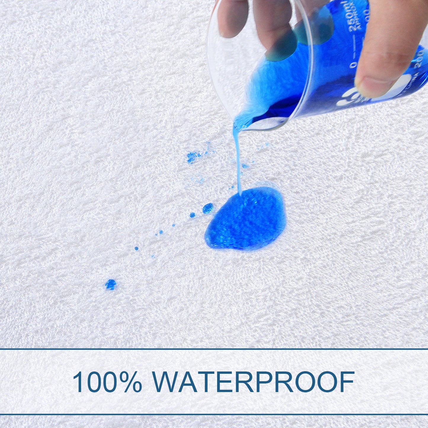 Waterproof Mattress Protector- Cotton, Hypoallergenic, Fitted up to 14 inches Depth