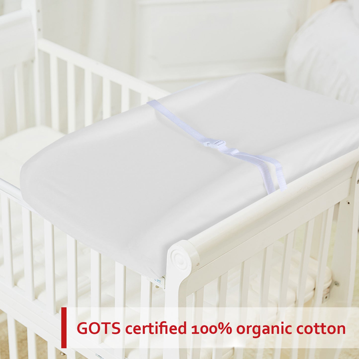Changing Pad Cover- 2 Pack White, Ultra Soft Jersey Knit Cotton