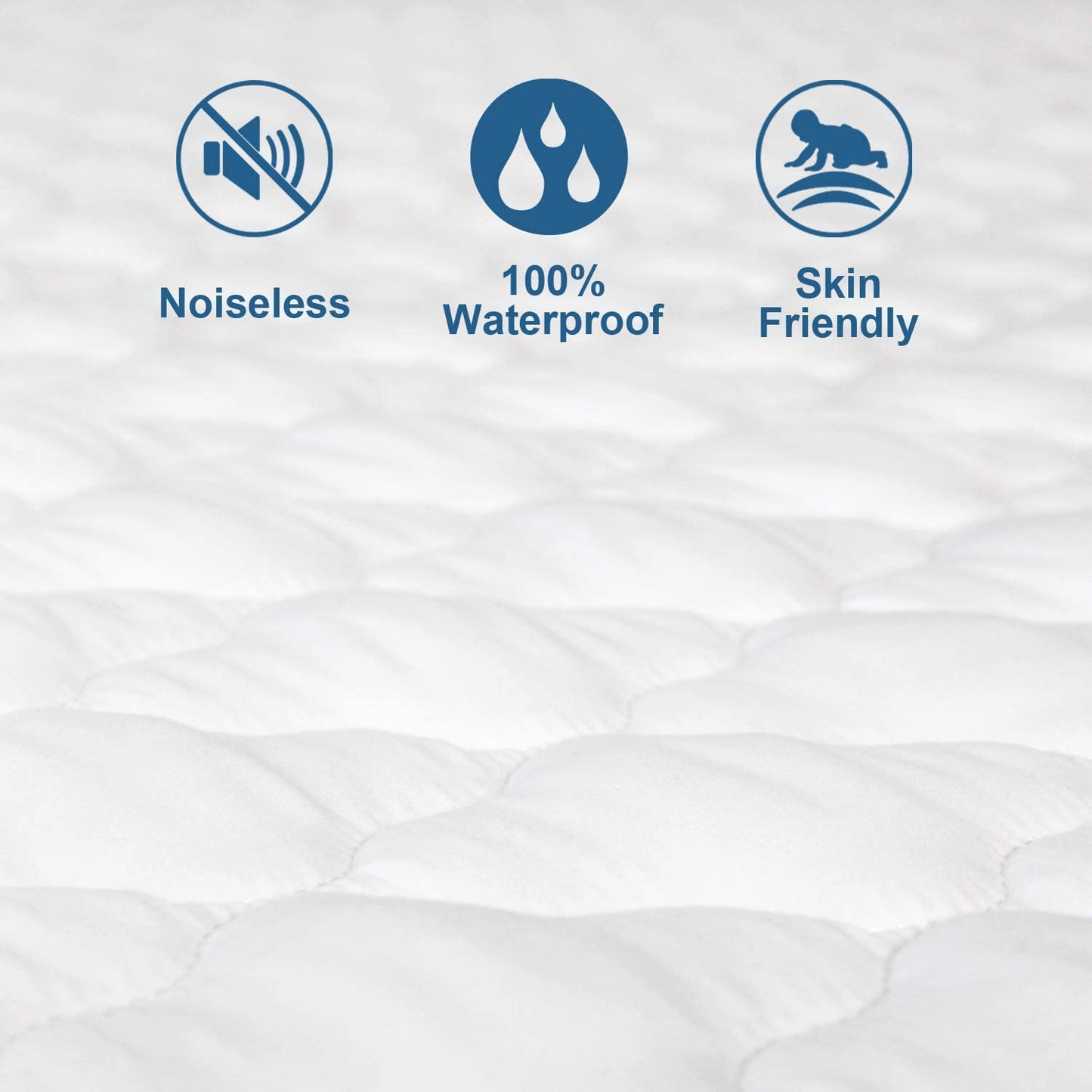 Waterproof Mattress Protector -Microfiber Quilted, Fitted up to 14 inches Depth