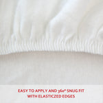 Crib Sheet-100% Cotton Flannel, Heavenly Soft, White