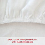 Crib Sheet-100% Cotton Flannel, Heavenly Soft, White