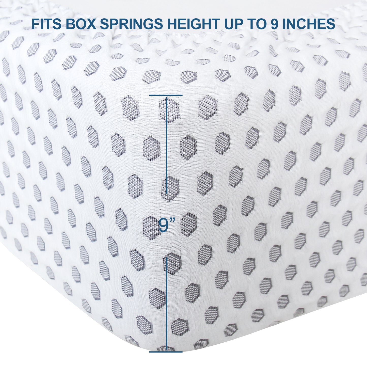 Box Spring Cover-Thick, Durable, 4 Sides, Easy on/Easy Off, Wrinkle Resistant