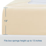 Box Spring Cover- Elastic Fabric Wrap, Sleek Alternative, Ivory
