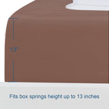 Box Spring Cover- Elastic Fabric Wrap, Sleek Alternative, Brown