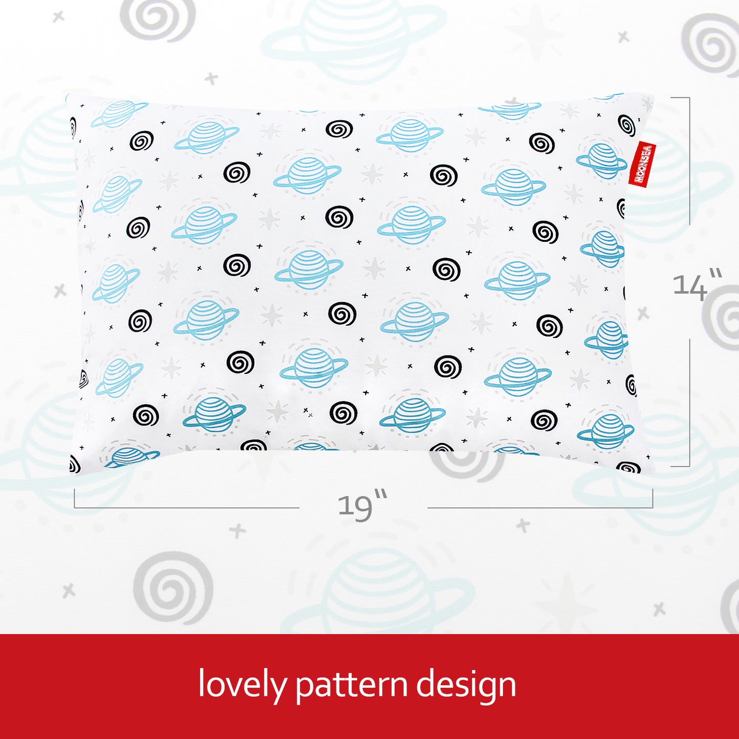 Toddler Pillow- Satellite Print, Hypoallergenic, Soft