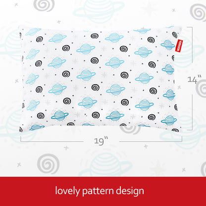 Toddler Pillow- Satellite Print, Hypoallergenic, Soft
