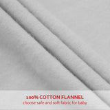 Crib Sheet-100% Cotton Flannel, Heavenly Soft, Grey