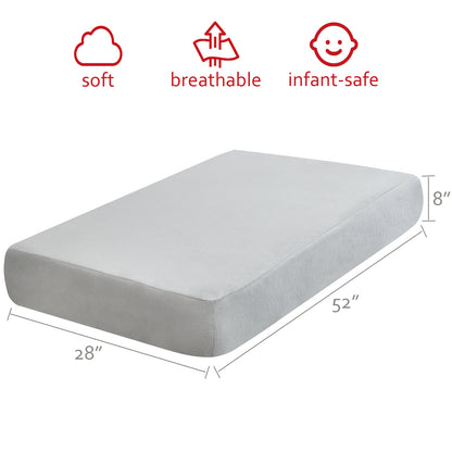 Crib Sheet-100% Cotton Flannel, Heavenly Soft, Grey