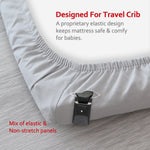 Travel Crib Sheet- Quilted, Breathable, Stars Print