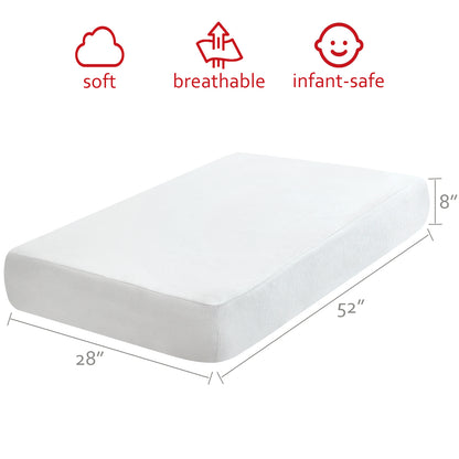 Crib Sheet-100% Cotton Flannel, Heavenly Soft, White
