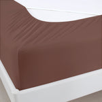 Box Spring Cover- Elastic Fabric Wrap, Sleek Alternative, Brown
