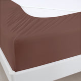 Box Spring Cover- Elastic Fabric Wrap, Sleek Alternative, Brown