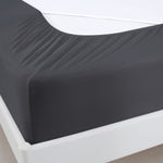 Box Spring Cover- Elastic Fabric Wrap, Sleek Alternative, Black