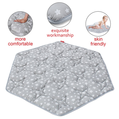 Baby Play Mat | Hexagon Playpen Mat - Padded and Non-Slip Activity Mat for Infant & Toddler
