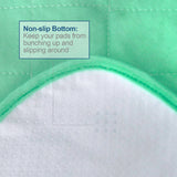Bed Pads for Incontinence- 2 Pack Green,  Absorbent, Reusable, Slip Resistant