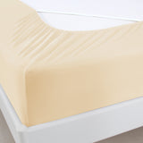 Box Spring Cover- Elastic Fabric Wrap, Sleek Alternative, Ivory