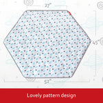 Hexagon Playpen Mat- Thick, 55''x47'', Satellite Pattern
