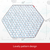Hexagon Playpen Mat- Thick, 55''x47'', Satellite Pattern