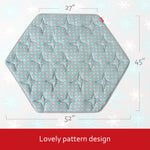 Hexagon Playpen Mat- Thick, 55''x47'', Flower Pattern