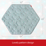 Hexagon Playpen Mat- Thick, 55''x47'', Flower Pattern