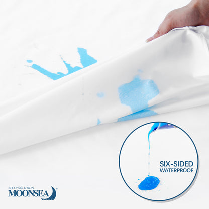 Waterproof Mattress Protector- Zippered 6 Sides, Hypoallergenic, Breathable