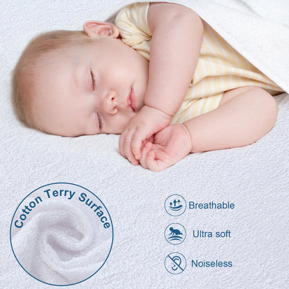 Waterproof Mattress Protector- Cotton, Hypoallergenic, Fitted up to 14 inches Depth