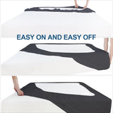 Box Spring Cover- Elastic Fabric Wrap, Sleek Alternative, Black