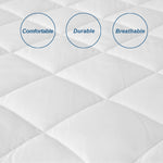Waterproof Mattress Pad-  Fiber,Breathable Quilted, Durable, Noisless