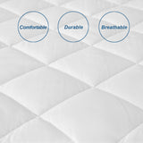 Waterproof Mattress Pad-  Fiber,Breathable Quilted, Durable, Noisless