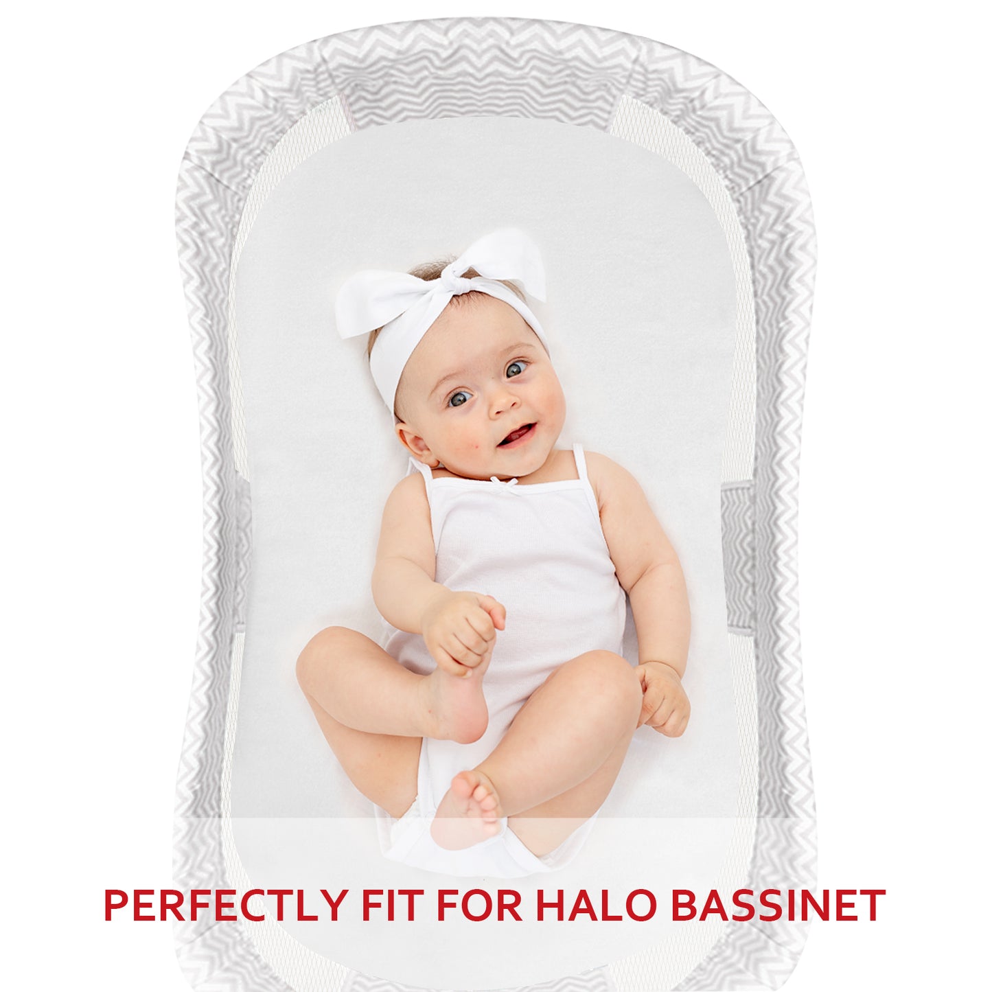 Bassinet Sheet- 100% Cotton Flannel, Soft, Breathable, 30" x 18", White