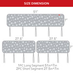 3 Piece Crib Rail Cover- Set from Chewing, Star Pattern