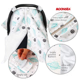 Baby CarSeat Canopy- Nursing Cover, Satellite Pattern