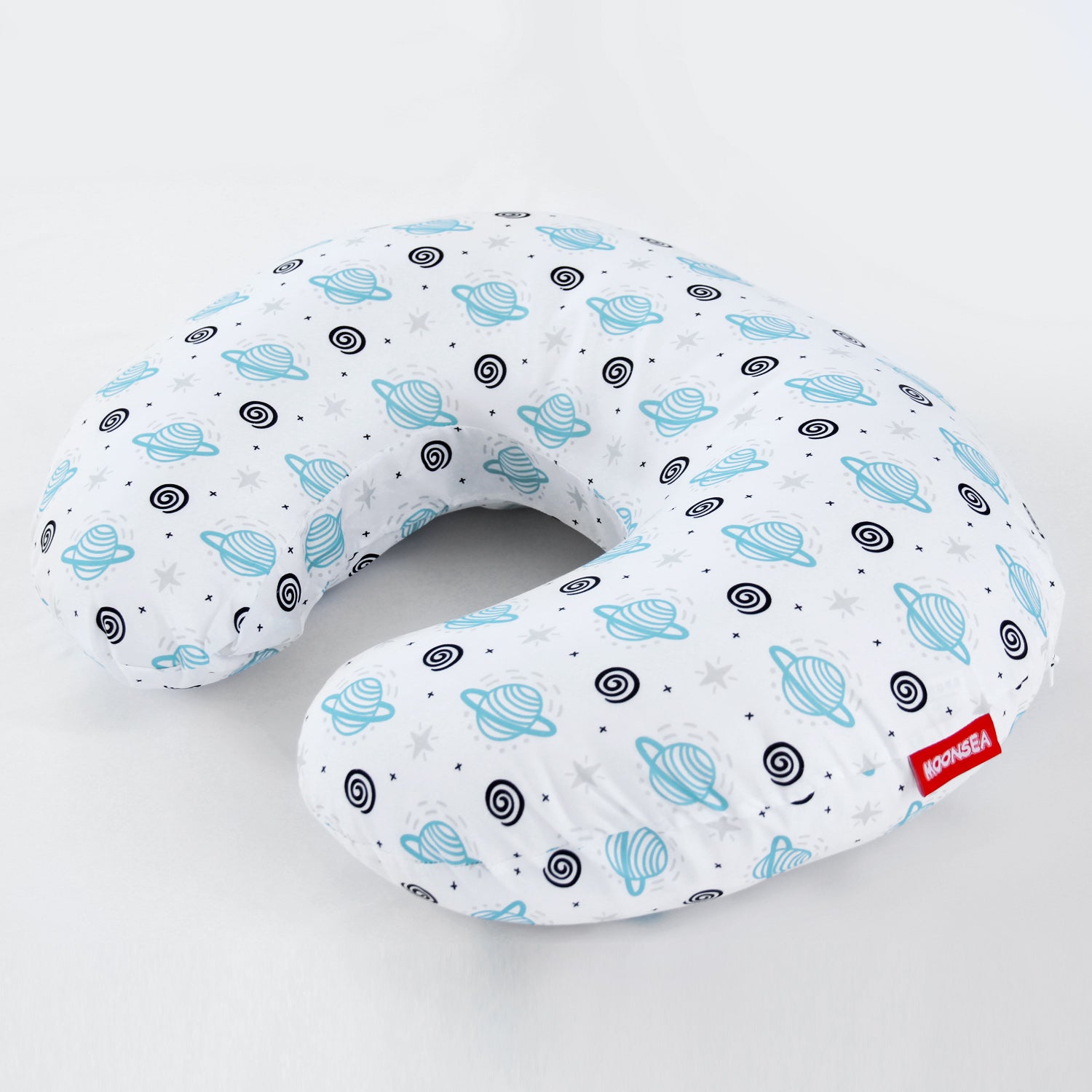 LEN cover for nursing pillow, rabbit pattern/white, 60x50x18 cm