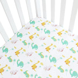 Crib Sheets - Fit For Standard Crib, Microfiber, Dinosaur