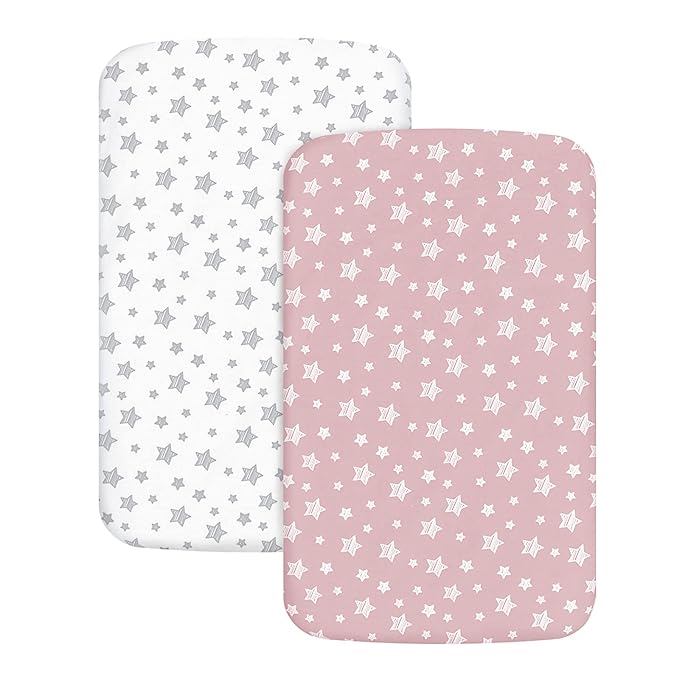 Bassinet Sheet, Compatible with Mika Micky & MiClassic & Milliard Bassinet, 2 Pack, Microfiber