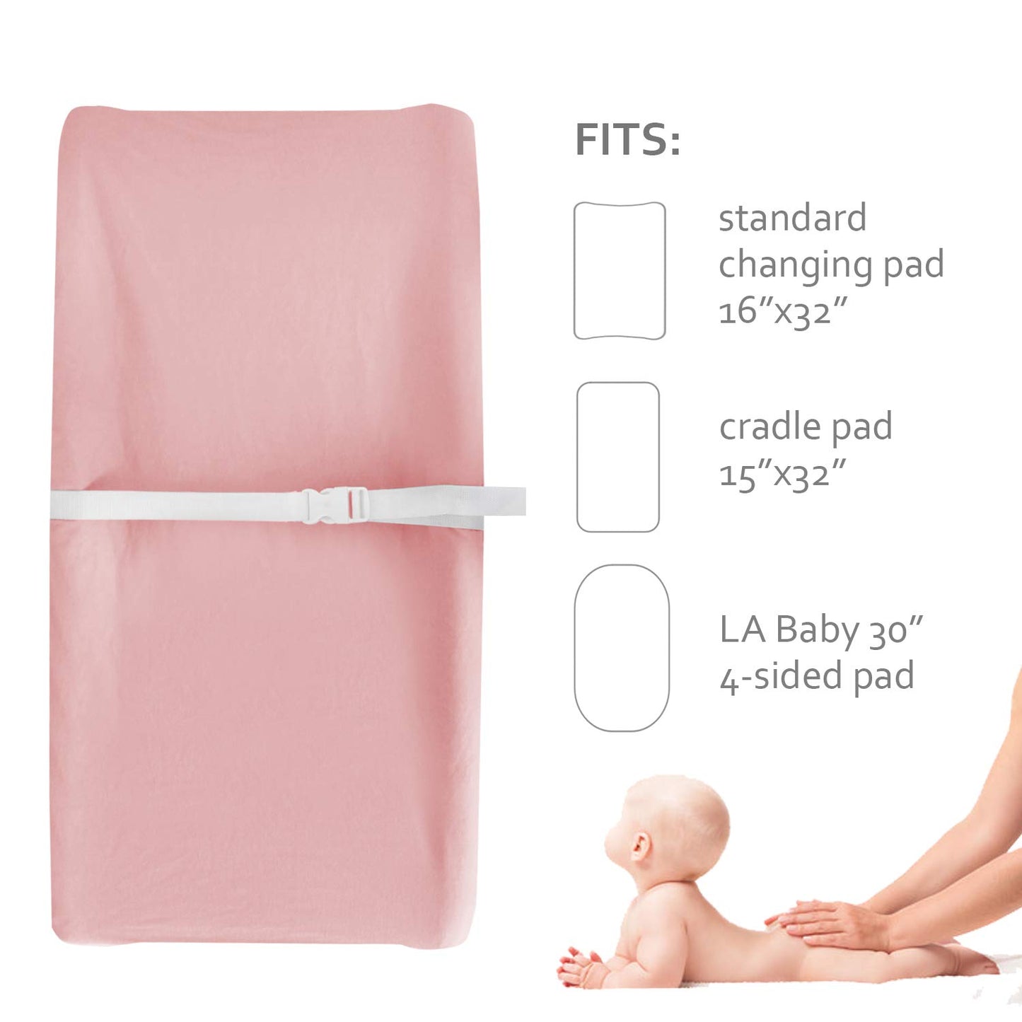 Changing Pad Cover- 2 Pack Pink, Ultra Soft Jersey Knit Cotton