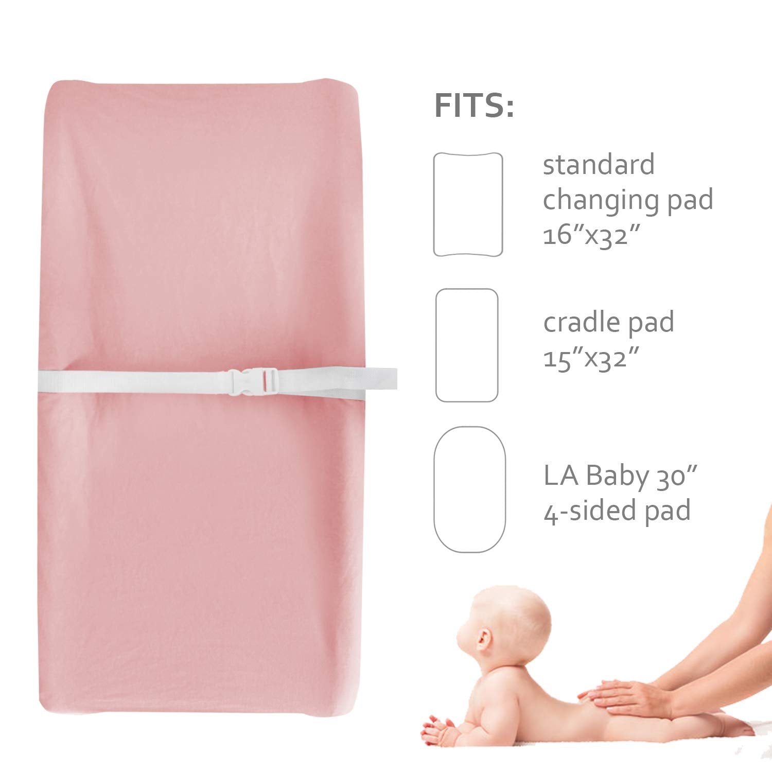 summer infant ultra plush changing pad cover Changing Pad Cover- 2 Pack Pink, Ultra Soft Jersey Knit Cotton