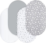 Bassinet Sheet, 32''x17'', 4 Pack, Microfiber