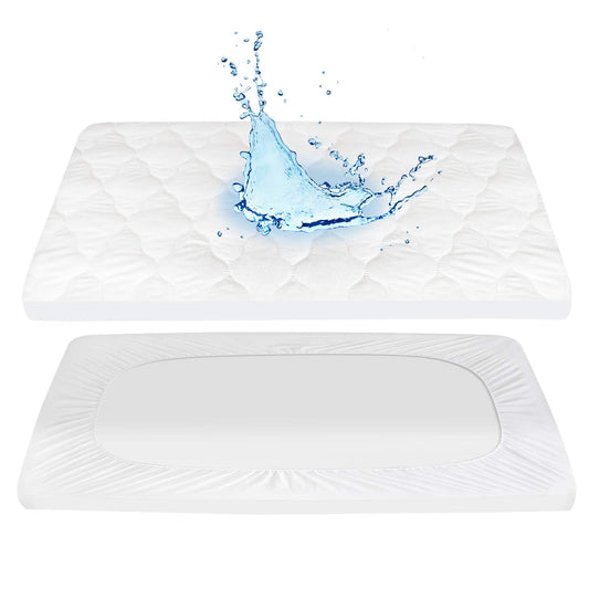 Pack N Play Mattress Pad Cover, Fit Graco Pack N Play Crib Mattress Pad, ,27" X 39", Waterproof, Microfiber