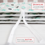 Baby Crib Bumper Pads- Breathable, Satellite Print, 4 Piece Set