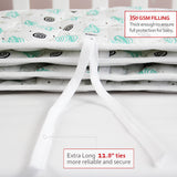 Baby Crib Bumper Pads- Breathable, Satellite Print, 4 Piece Set