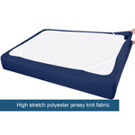 Box Spring Cover- Elastic Fabric Wrap, Sleek Alternative, Navy